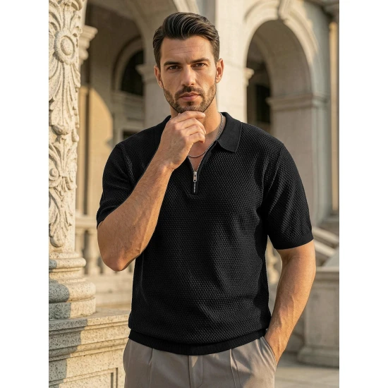 Vīriešu melni polo krekli City POLO T-krekls