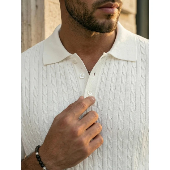 Vīriešu baltas polo krekli Style POLO T-krekls