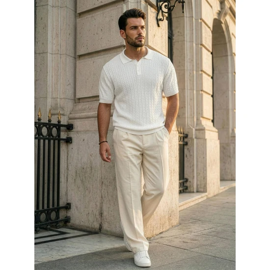 Vīriešu baltas polo krekli Style POLO T-krekls