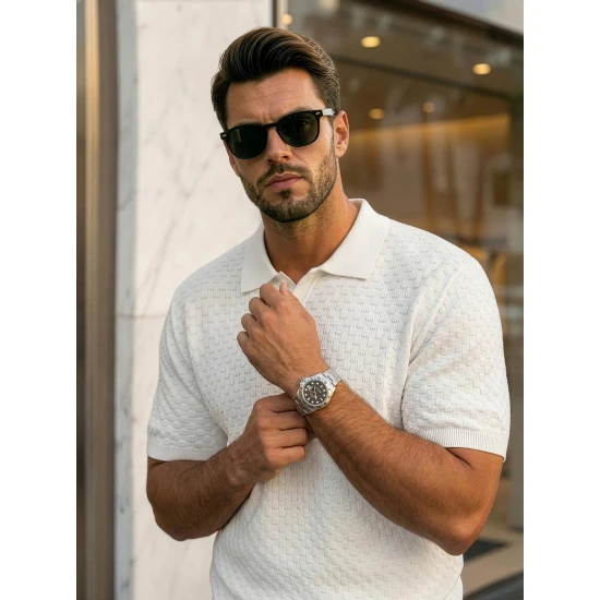 Vīriešu baltas polo krekli Style POLO T-krekls