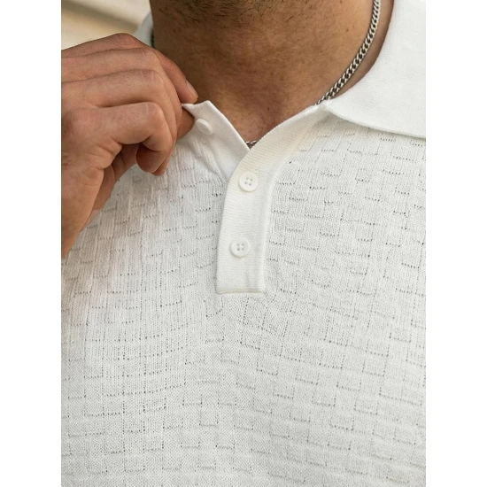 Vīriešu baltas polo krekli Style POLO T-krekls