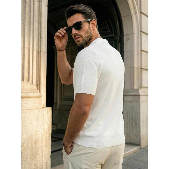 Vīriešu baltas polo krekli Style POLO T-krekls