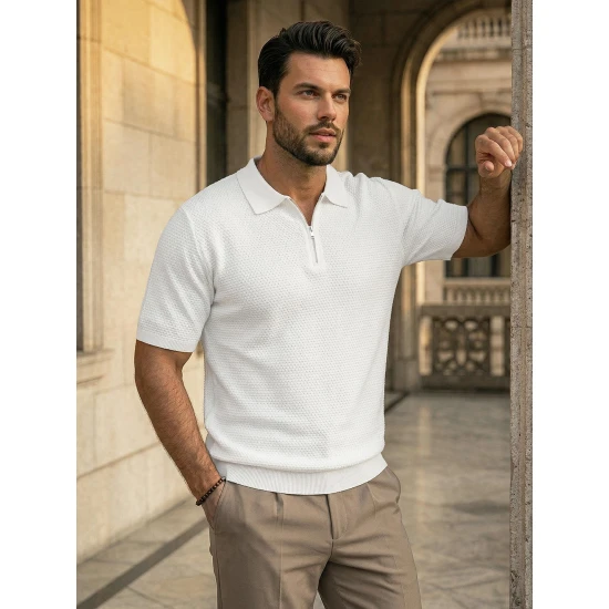 Vīriešu baltas polo krekli City POLO T-krekls