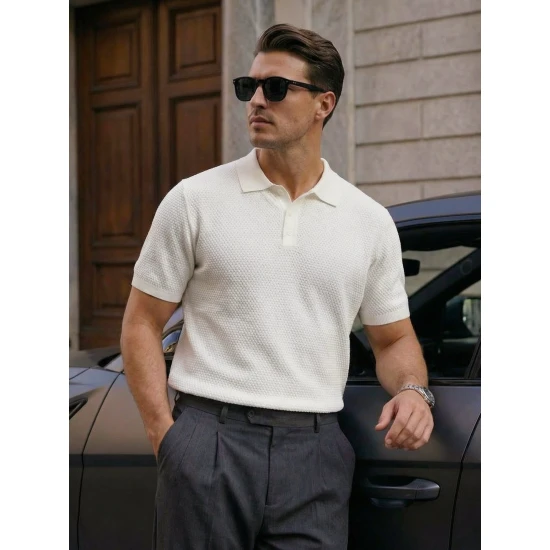 Vīriešu baltas polo krekli Street POLO T-krekls