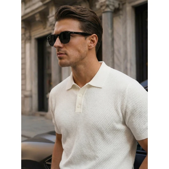 Vīriešu baltas polo krekli Street POLO T-krekls