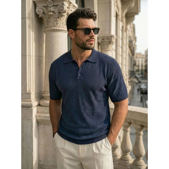 Vīriešu tumši zili polo krekli Style POLO T-krekls