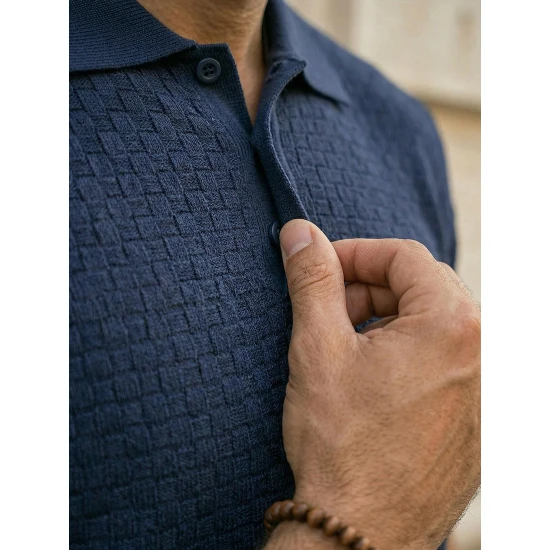 Vīriešu tumši zili polo krekli Style POLO T-krekls