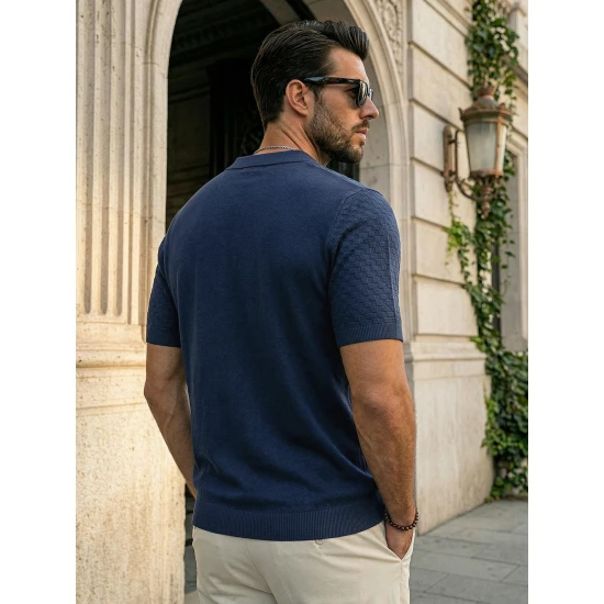 Vīriešu tumši zili polo krekli Style POLO T-krekls