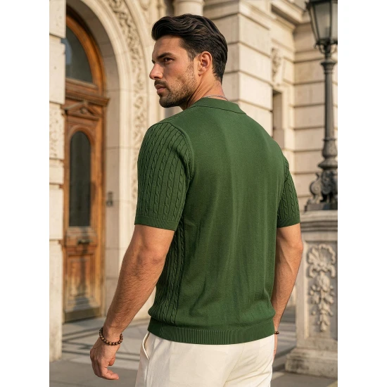 Vīriešu zaļie polo krekli Style POLO T-krekls