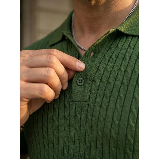 Vīriešu zaļie polo krekli Style POLO T-krekls