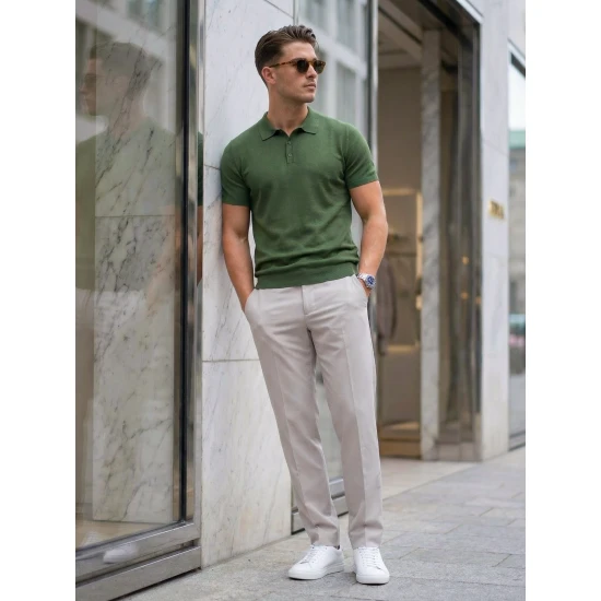 Vīriešu zaļie polo krekli Vibe POLO T-krekls