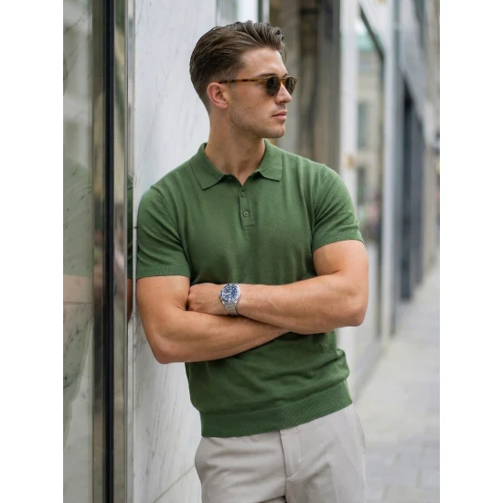 Vīriešu zaļie polo krekli Vibe POLO T-krekls