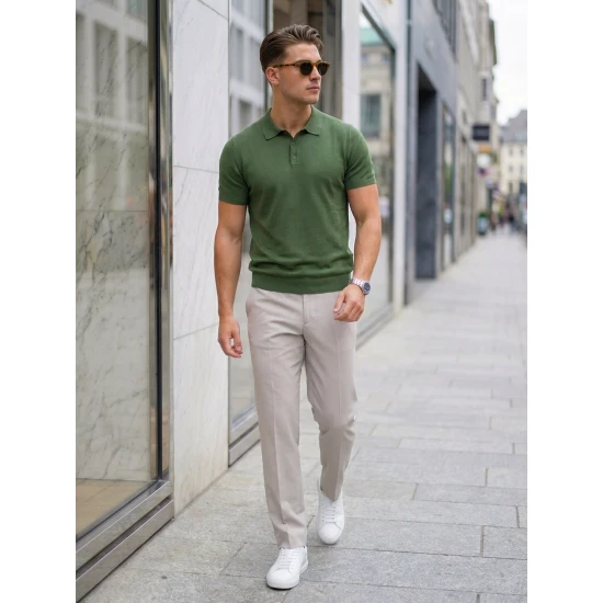 Vīriešu zaļie polo krekli Vibe POLO T-krekls