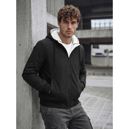 Vīriešu melna divpusējā jaka Conrad Vīriešu jakas un mēteļi