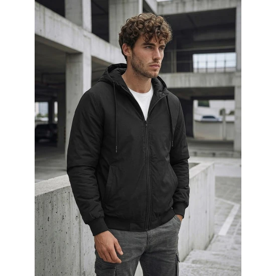 Vīriešu melna divpusējā jaka Conrad Vīriešu jakas un mēteļi