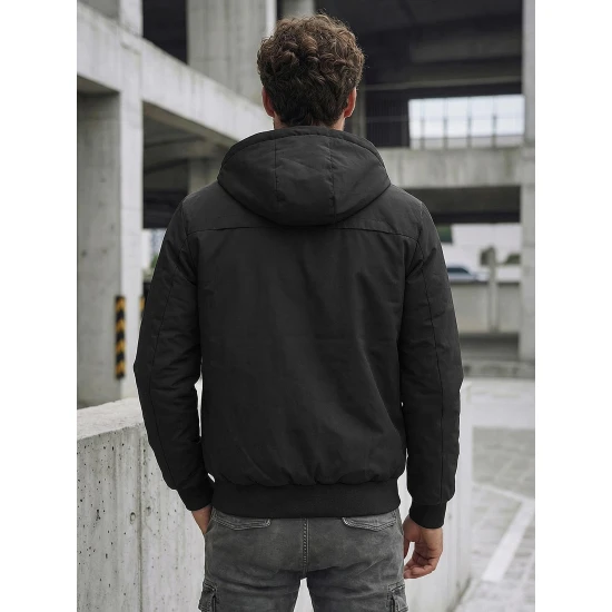 Vīriešu melna divpusējā jaka Conrad Vīriešu jakas un mēteļi