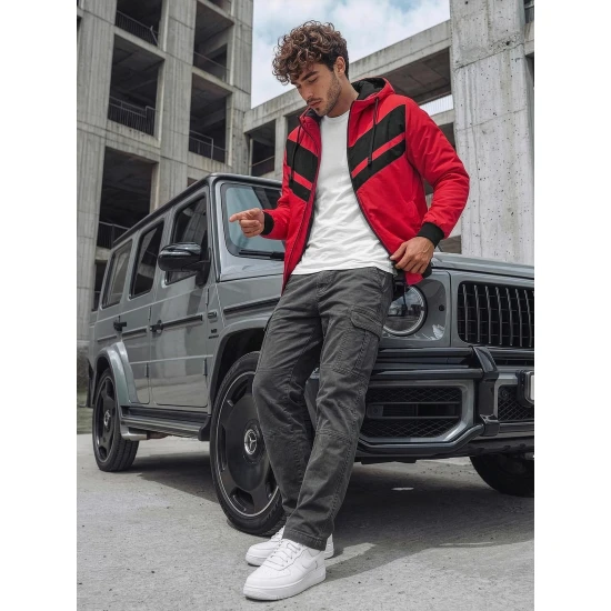 Vīriešu sarkana divpusējā jaka Conrad Vīriešu jakas un mēteļi