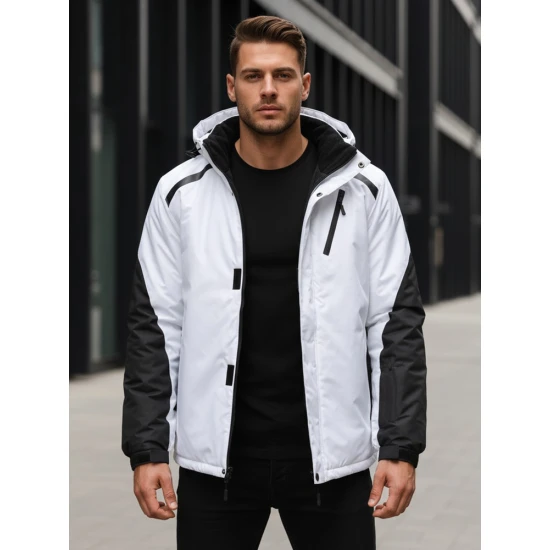 Vīriešu balta slēpošanas jaka Atlant