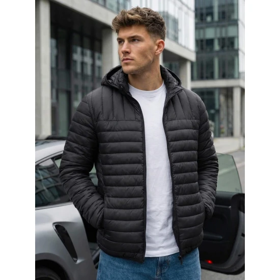 Pārejas melna jaka Mond Nedēļas TOP: pavasara jakas