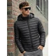 Vīriešu pārejas sezonas stepēta melna jaka Adam Vīriešu jakas un mēteļi
