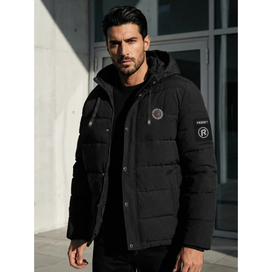 Vīriešu melna jaka Falcan