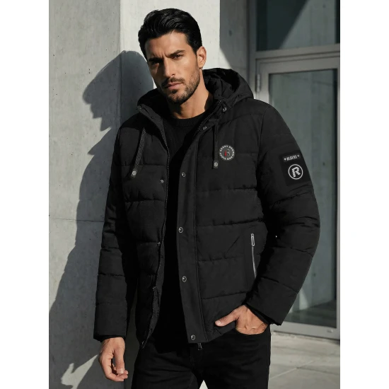 Vīriešu melna jaka Falcan