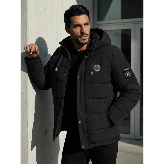 Vīriešu melna jaka Falcan