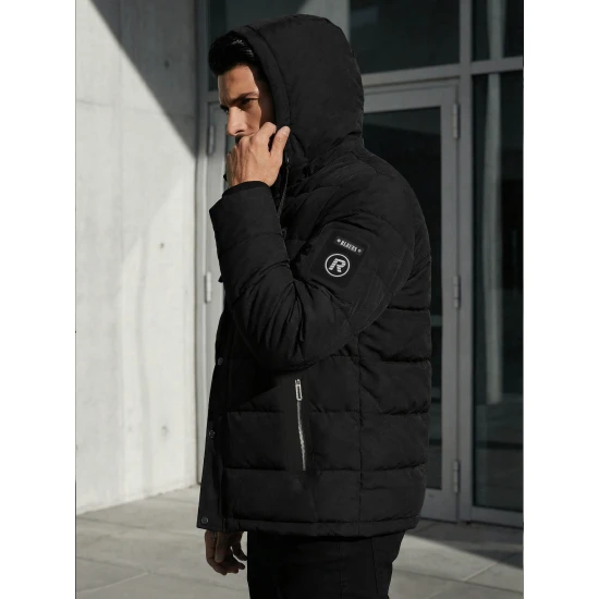 Vīriešu melna jaka Falcan