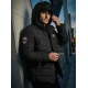 Vīriešu melna jaka ar kapuci Hari