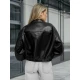 Sieviešu melna ādas jaka Ketrin