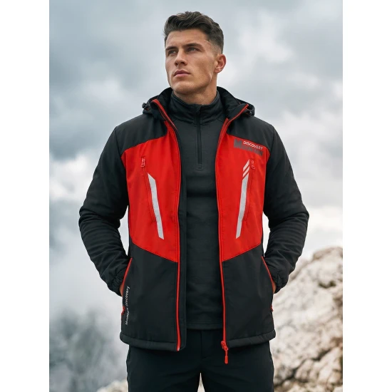 Melnas-sarkanas vīriešu zeķubikses Tain JS/HH022/1C