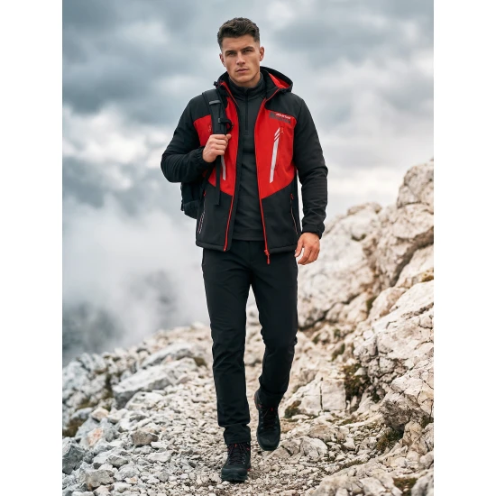 Melnas-sarkanas vīriešu zeķubikses Tain JS/HH022/1C