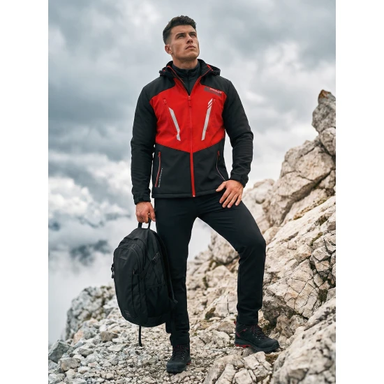 Melnas-sarkanas vīriešu zeķubikses Tain JS/HH022/1C