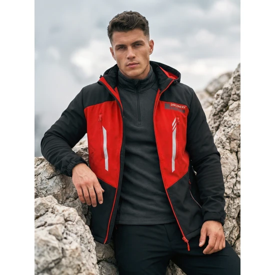 Melnas-sarkanas vīriešu zeķubikses Tain JS/HH022/1C