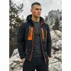 Vīriešu melna jaka ar oranžām detaļām Ero Vīriešu jakas un mēteļi