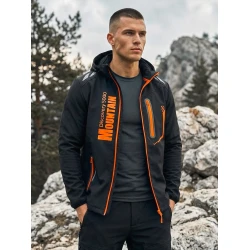 Vīriešu melna jaka ar oranžām detaļām Ero