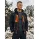 Vīriešu melna jaka ar oranžām detaļām Ero