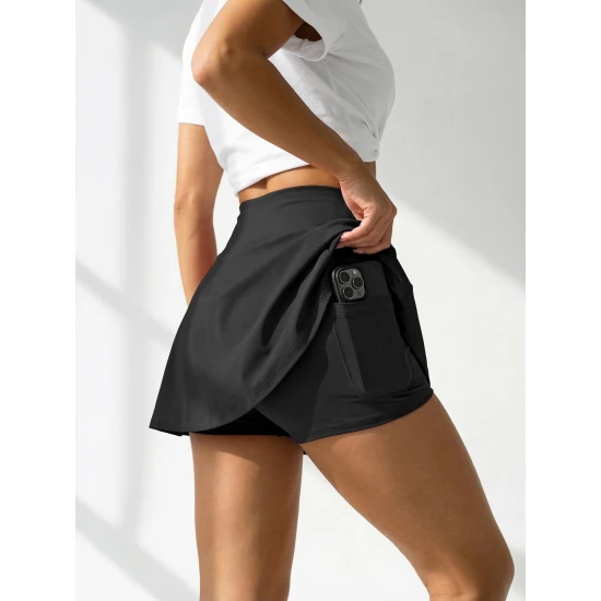 Sieviešu melni svārki-šorti Melin Svārki