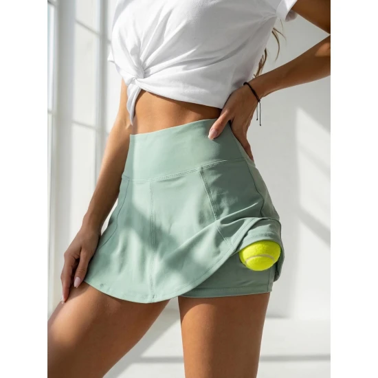 Sieviešu piparmētru krāsas svārki-šorti Melin Svārki