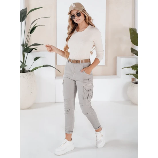 Sieviešu pelēkas bikses Cargo