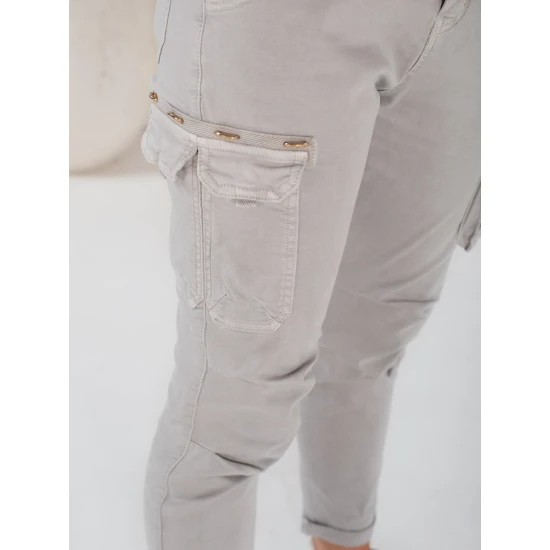 Sieviešu pelēkas bikses Cargo
