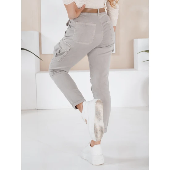 Sieviešu pelēkas bikses Cargo