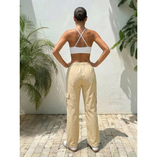 Sieviešu brūnas bikses Elin Džinsi un bikses