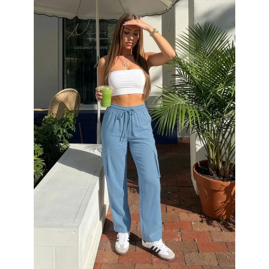 Sieviešu zilas bikses Taylor Džinsi un bikses