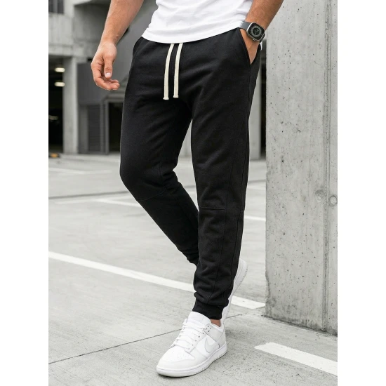 Vīriešu melnās bikses Base Gadījuma bikses