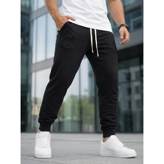 Vīriešu melnās bikses Bold Gadījuma bikses