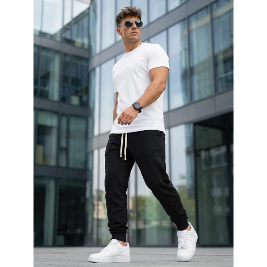 Vīriešu melnās bikses Bold Gadījuma bikses