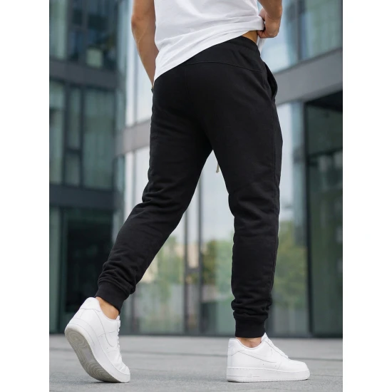 Vīriešu melnās bikses Bold Gadījuma bikses