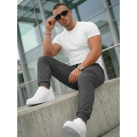 Astin tumši pelēki vīriešu bikses Gadījuma bikses