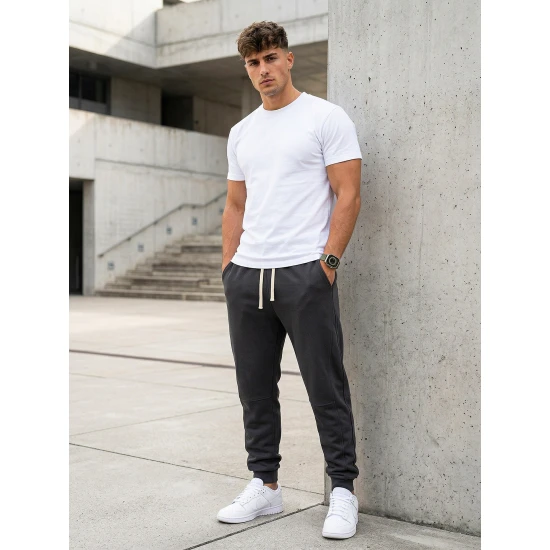 Vīriešu tumši zilas krāsas bikses Base Gadījuma bikses